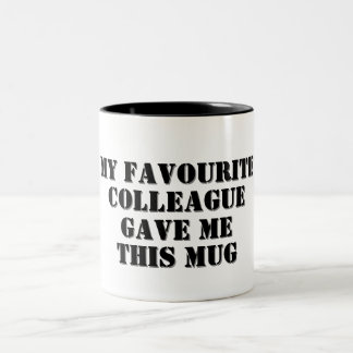 Personalized Funny Colleague Gift Secret Santa Two-Tone Coffee Mug