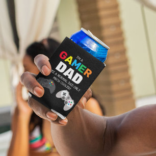Personalized Funny Colourful 'GAMER' DAD Can Cooler