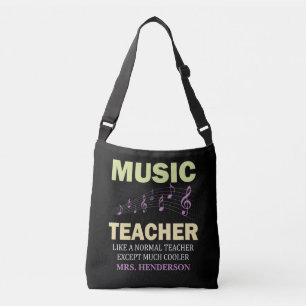 Personalized Funny Colourful Music Teacher Crossbody Bag