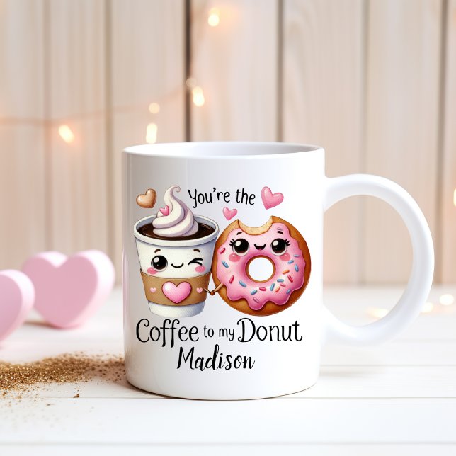 Personalized Funny Couples - Coffee to my doughnut Mug (Creator Uploaded)
