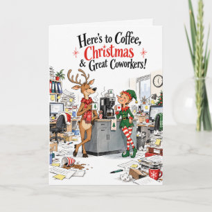 Personalized Funny Coworker Christmas Holiday Card