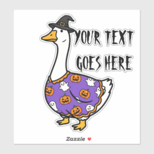Personalized Funny Custom Text Silly Witch Goose