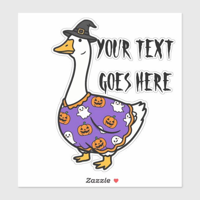 Personalized Funny Custom Text Silly Witch Goose (Sheet)