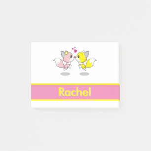 Personalized Funny Cute Fox Post-it Notes