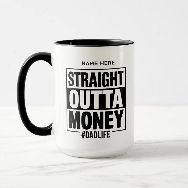 Personalized Funny Dad Coffee Mug Fathers Day (Left)