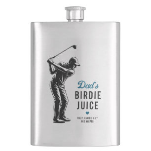 Personalized Funny Dad’s Birdie Juice Golf Hip Flask