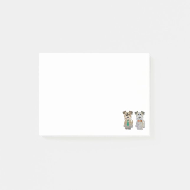 Personalized Funny Dog Cartoon Post-it Notes (Front)