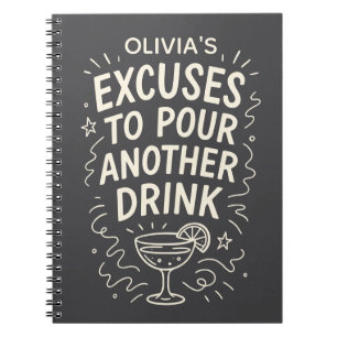 Personalized Funny Drinking Adulting Humour To Do Notebook