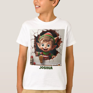 Personalized Funny Elf Christmas   T-Shirt