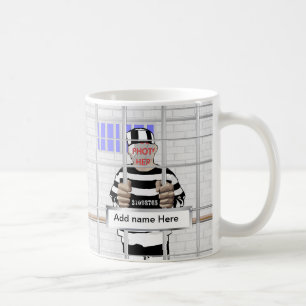Personalized funny face Convict template Coffee Mug