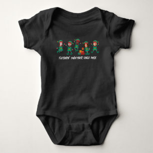 Personalized Funny Face Photo Christmas Elf Baby Bodysuit