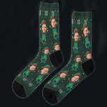 Personalized Funny Face Photo Christmas Elf Family Socks<br><div class="desc">Get into the festive spirit with our Family Custom Elf Face socks for Christmas! Personalize the socks with adorable elf designs,  and add your family’s faces to make it uniquely yours. Celebrate Christmas in style with this fun,  personalized family keepsake!</div>