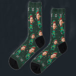 Personalized Funny Face Photo Christmas Elf Family Socks<br><div class="desc">Get into the festive spirit with our Family Custom Elf Face socks for Christmas! Personalize the socks with adorable elf designs,  and add your family’s faces to make it uniquely yours. Celebrate Christmas in style with this fun,  personalized family keepsake!</div>
