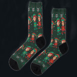 Personalized Funny Face Photo Christmas Elf Family Socks<br><div class="desc">Get into the festive spirit with our Family Custom Elf Face socks for Christmas! Personalize the socks with adorable elf designs,  and add your family’s faces to make it uniquely yours. Celebrate Christmas in style with this fun,  personalized family keepsake!</div>