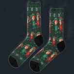 Personalized Funny Face Photo Christmas Elf Family Socks<br><div class="desc">Get into the festive spirit with our Family Custom Elf Face socks for Christmas! Personalize the socks with adorable elf designs,  and add your family’s faces to make it uniquely yours. Celebrate Christmas in style with this fun,  personalized family keepsake!</div>
