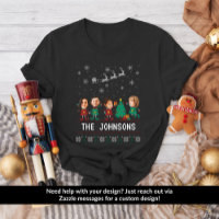 Personalized Funny Face Photo Christmas Elf Family