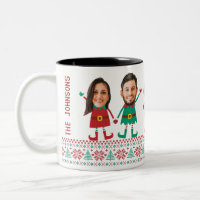 Personalized Funny Face Photo Christmas Elf Family