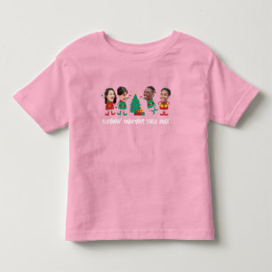 Personalized Funny Face Photo Christmas Elf Toddler T-shirt