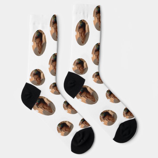 Personalized Funny Face Photo Socks (Right)