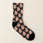 Personalized Funny Face Photo Socks in Jet Black