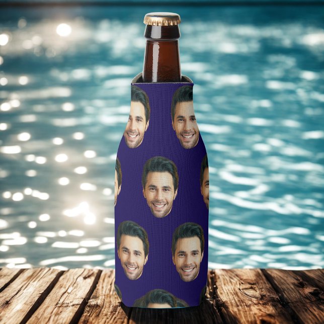 Personalized Funny Face Picture Unique Photo Bottle Cooler (Creator Uploaded)