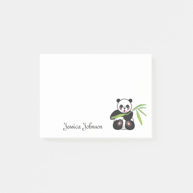Personalized Funny Fat Panda notepad (Front)