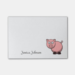 Personalized Funny Fat Pink Pig notepad
