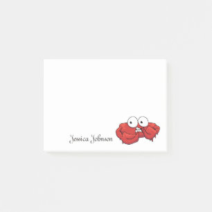 Personalized Funny Fat Red Crab notepad