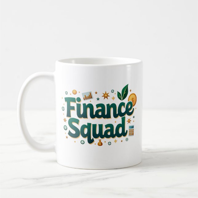 Personalized Funny Finance Squad  Coffee Mug (Left)