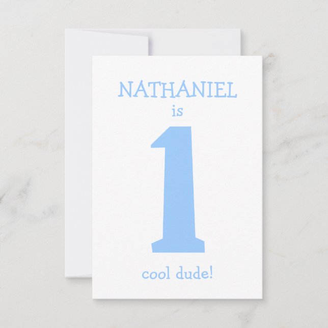 Personalized Funny First Birthday Boy Party Invitation (Front)
