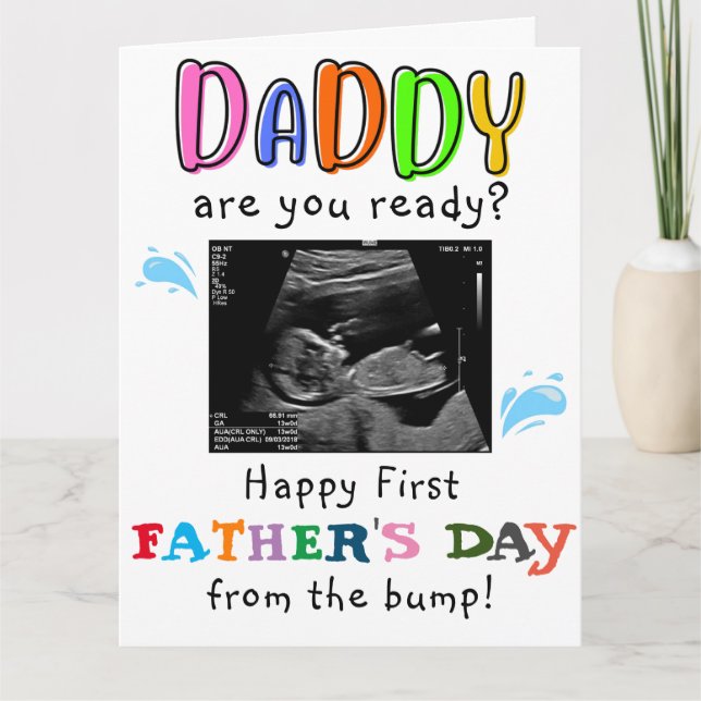 Personalized Funny First Fathers Day from Bump Card (Front)