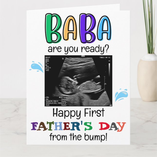 Personalized Funny First Fathers Day from Bump Card (Front)