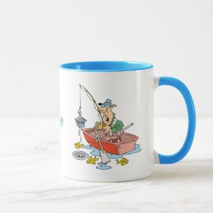Personalized Funny Fishing Cartoon Mug