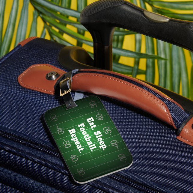 Personalized Funny Football Theme Luggage Tag (Front Insitu 1)