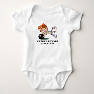 Personalized Funny Future Bowler Baby Bodysuit