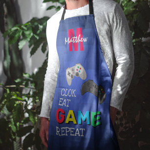 Personalized Funny Gamers All-Over Print Apron