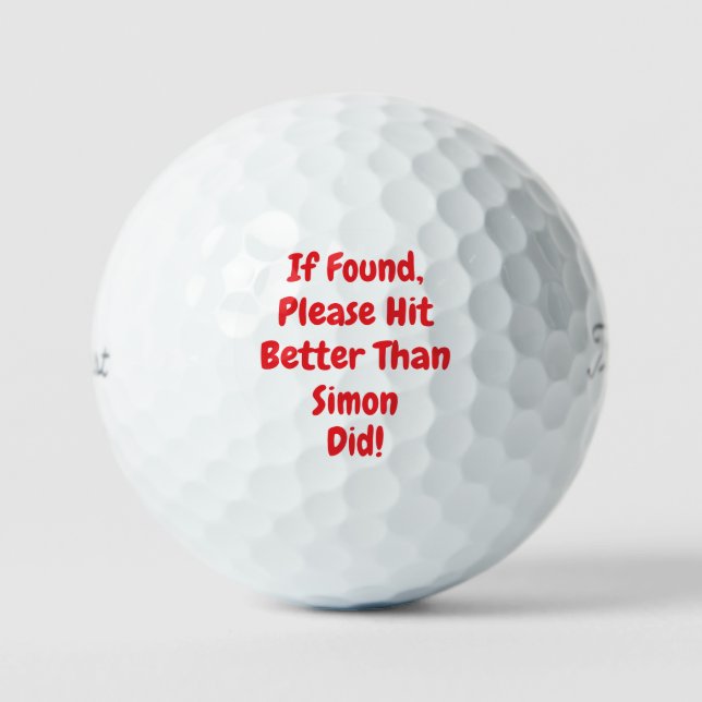 personalized funny  golf balls (Front)
