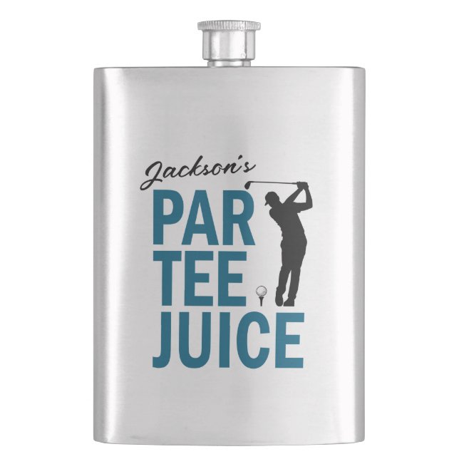 Personalized Funny Golf Par Tee Juice Hip Flask (Front)