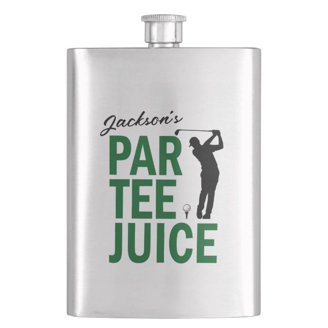 Personalized Funny Golf Par Tee Juice Hip Flask (Front)