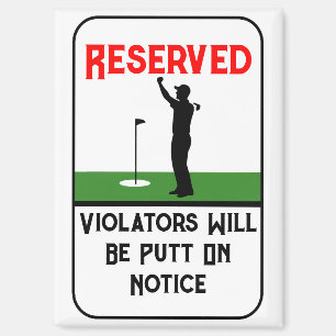 Personalized Funny Golf Parking Sign For Golf Love Magnet