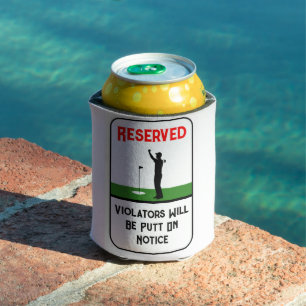 Personalized Funny Golf Sign For Golf Lovers Can Cooler