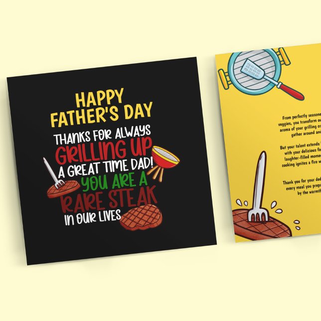 Personalized Funny Grill Chef Daddy Card (Creator Uploaded)
