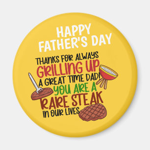 Personalized Funny Grill Chef Daddy Magnet