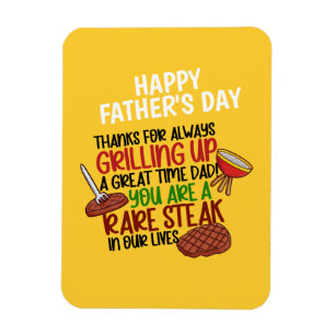 Personalized Funny Grill Chef Daddy Magnet