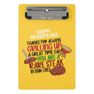 Personalized Funny Grill Chef Daddy Mini Clipboard