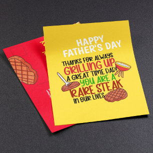 Personalized Funny Grill Chef Daddy Postcard