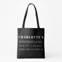 Personalized Funny Introvert Quote Custom Name Tot