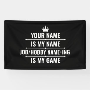 Personalized Funny Job and Hobby Name Banner