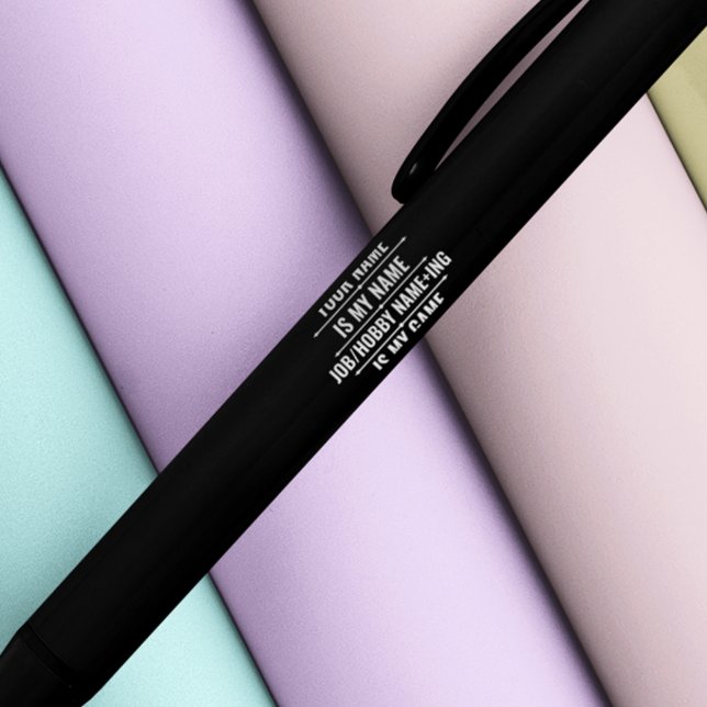 Personalized Funny Job and Hobby Name Black Ink Pen (Creator Uploaded)