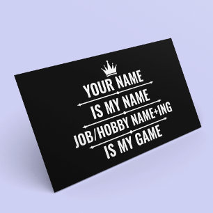 Personalized Funny Job and Hobby Name Business Card